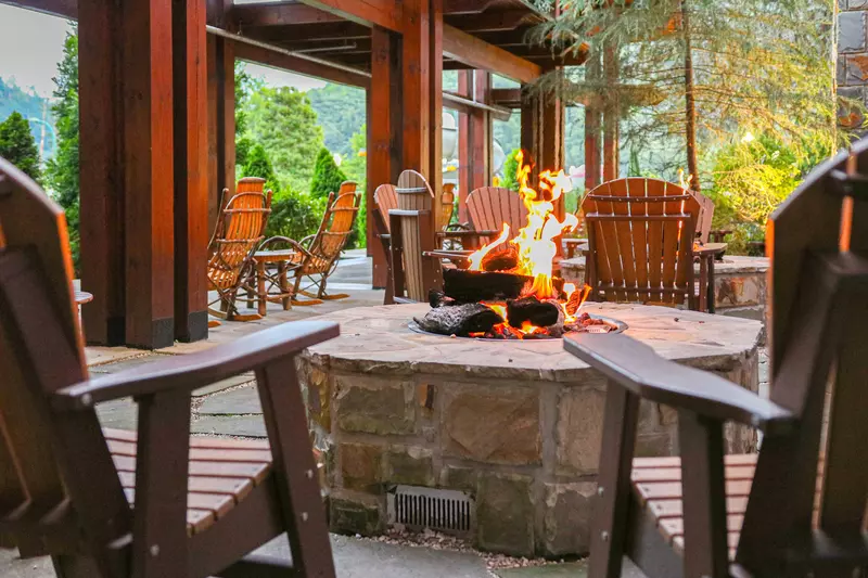 fire pit at the appy lodge