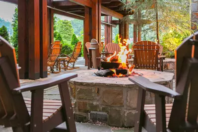 fire pit at the appy lodge