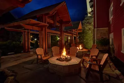 fire pit at night