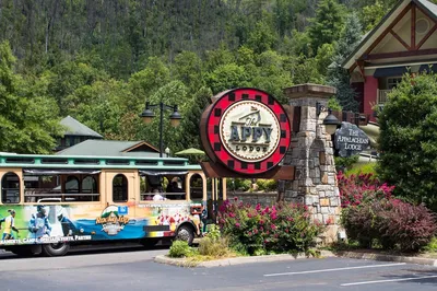 trolley at The Appy Lodge in Gatlinburg