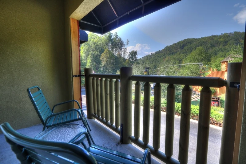 Gatlinburg hotel balcony