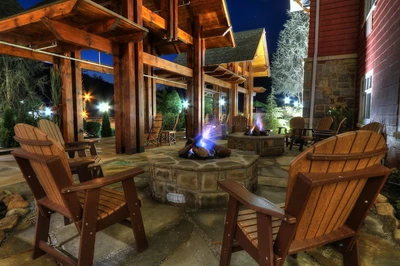 fire pit at night appy