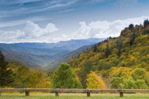Beautiful views of the Smoky Mountains from Newfound Gap Road.