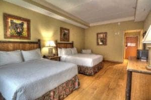 Charming hotel room in the Appalachian Lodge in Gatlinburg.