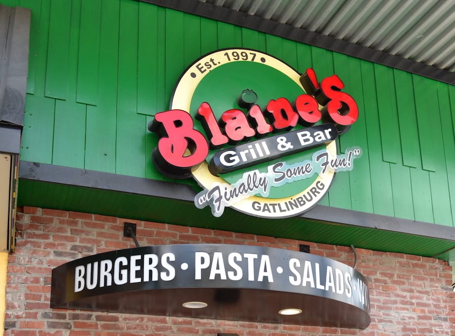 Blaine's Grill & Bar in Gatlinburg TN.