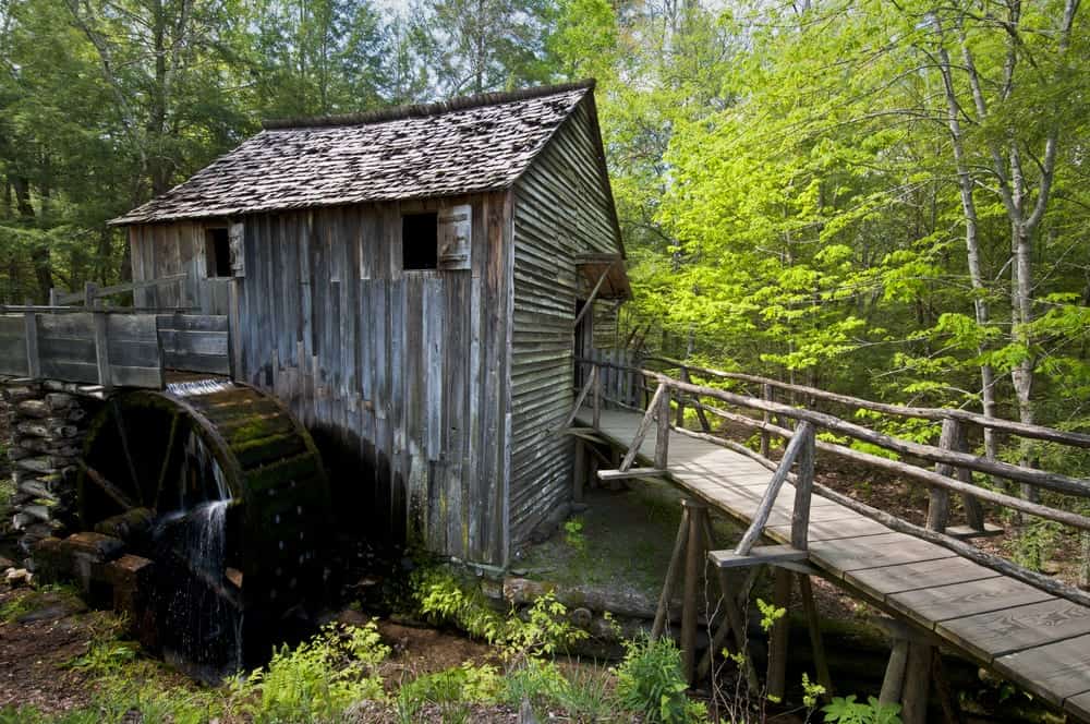 The John Cable gristmill in Cades Cove in the Great Smoky Mountains.