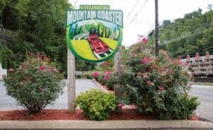 sign for the Gatlinburg Mountain Coaster