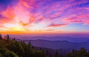 sunrise from clingmans dome