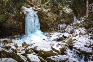 Grotto Falls in the winter