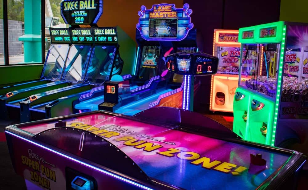 arcade games in Ripley's Super Fun Zone