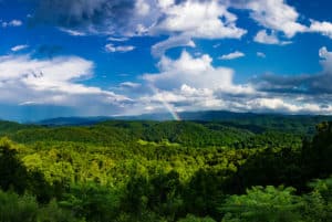 rainbow in the smoky mountains